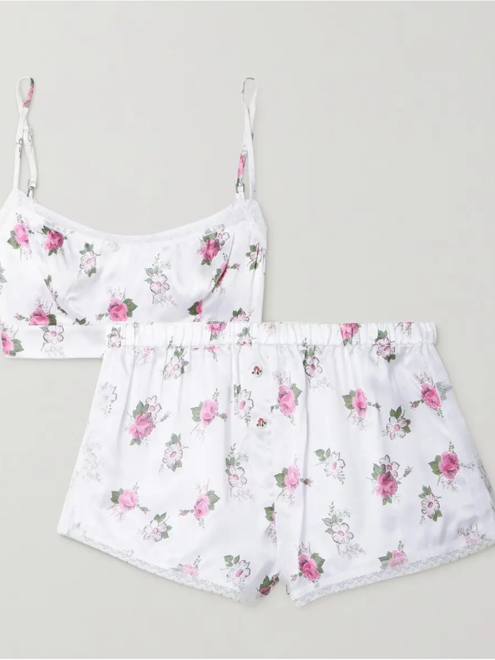 LoveShackFancy x Morgan Lane Noelle Martine Pajama Set in White Small NWOT